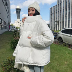 Short Women's Cotton Jacket - Korean Style Winter Coat
