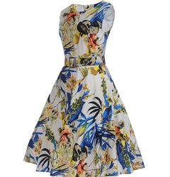 Vintage Hepburn Style Summer Dress for Women