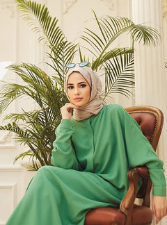 Muslim Abaya with Batwing Sleeves - Southeast Asia Fashion