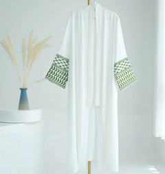 Embroidered Tassel Cardigan Robe