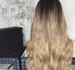 Long Wavy Middle Part Wig - European Style