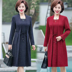 Elegant Long Bandage Dress for Middle Aged Women