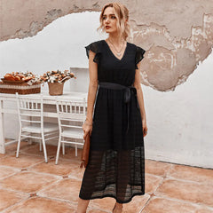 French Vintage Dress - Elegant Summer Fashion for Women