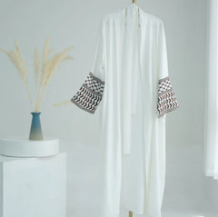 Embroidered Tassel Cardigan Robe