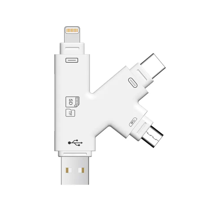 4-in-1 OTG Card Reader for Apple Devices