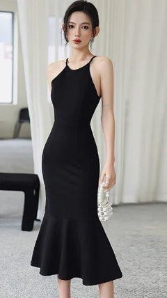 High-End Knit Straps Women's Dress