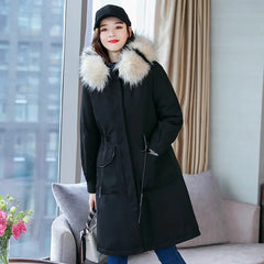 Women's Winter Parka with Fur Collar E9009