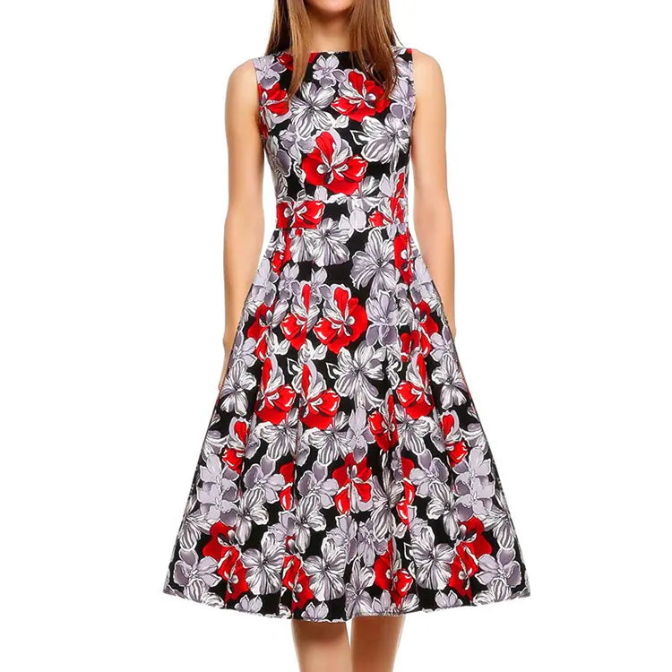 Vintage Floral Maxi Dress