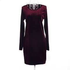 LIVA Velvet Long Sleeve Bodycon Dress
