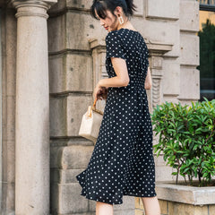 Vintage French Chiffon Summer Dress for Women