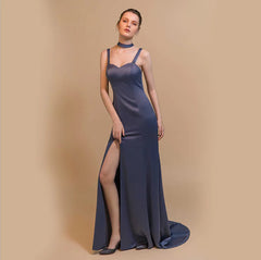Slit Dress, Slit Maxi Dress, Spaghetti Strap Dress