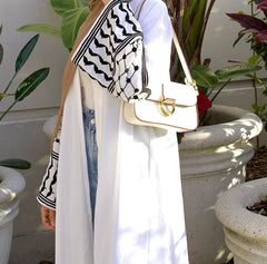 Embroidered Tassel Cardigan Robe