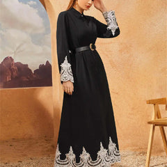 Middle East Arab Lace Blouse and Cardigan Dress