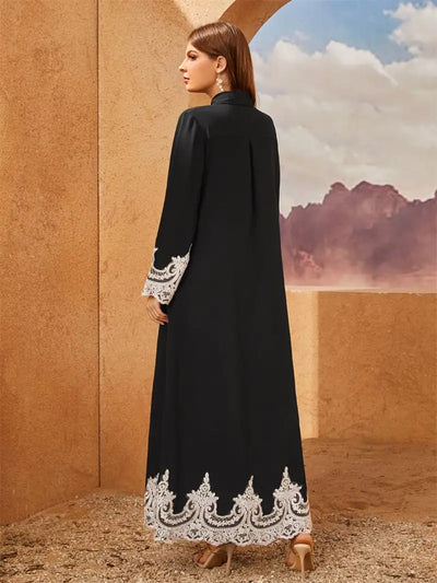 Middle East Arab Lace Blouse and Cardigan Dress