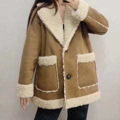 Women's Suede Fur Double-Sided Winter Coat