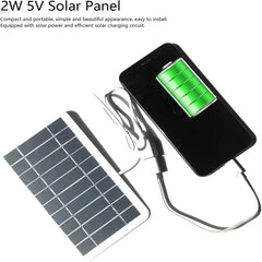 Portable 2W Solar Panel USB Charger