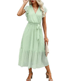 French Vintage Dress - Elegant Summer Fashion for Women