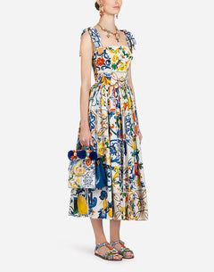 Vintage Palace Blue and White Floral Slip Dress