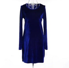 LIVA Velvet Long Sleeve Bodycon Dress