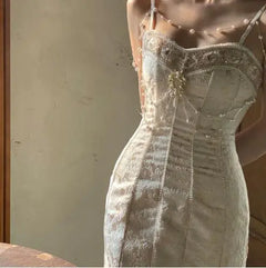 Vintage French Court Drop Bead Dress