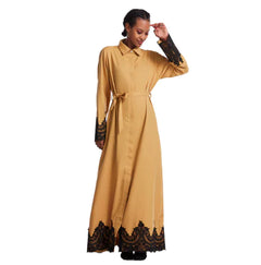 Middle Eastern Style Lace Maxi Dress