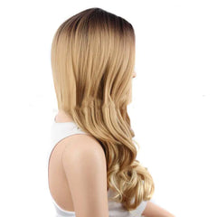 Gradient Color Long Wavy Wig for Women (Middle Part)