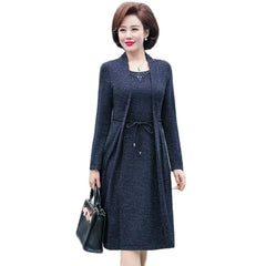 Elegant Long Bandage Dress for Middle Aged Women