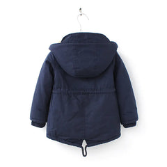 Boys' Thick Hooded Winter Coat with Fleece Lining