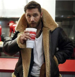 Men's Faux Fur Lined Jacket - Mid-Length Winter Coat