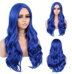 Wig, Middle Part Long Curly Hair