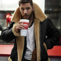 Men's Faux Fur Lined Jacket - Mid-Length Winter Coat