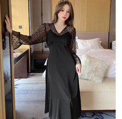 French Vintage Style Mesh A-Line Dress for Women