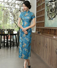 Summer Vintage Chinese Style Long Qipao Dress