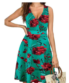 Vintage Hepburn Style Summer Dress for Women