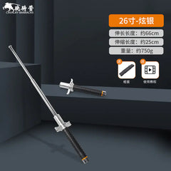 Collapsible Three-Section Steel Self-Defense Baton