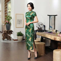 Summer Vintage Chinese Style Long Qipao Dress