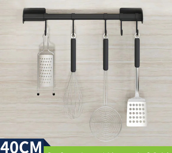 Stainless Steel Wall-Mounted Kitchen Utensil Rack