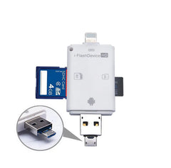 4-in-1 OTG Card Reader for Apple Devices