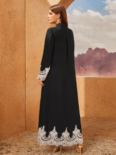 Middle East Arab Lace Blouse and Cardigan Dress