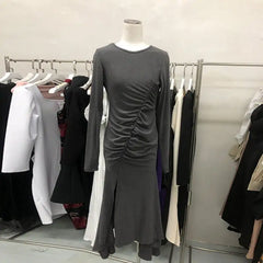 Vintage Bow Dress with French Style Square Collar