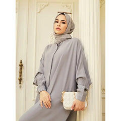 Muslim Abaya with Batwing Sleeves - Southeast Asia Fashion