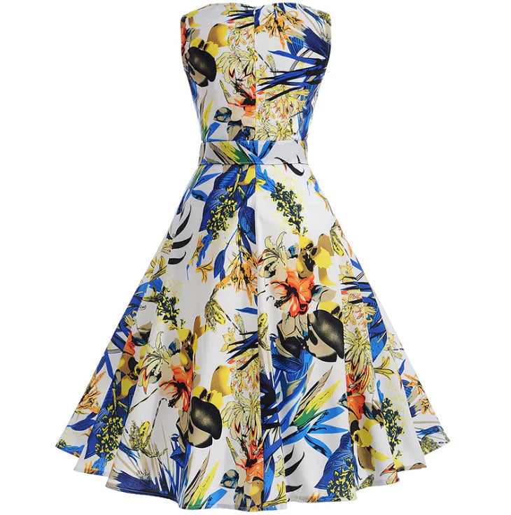 Vintage Hepburn Style Summer Dress for Women